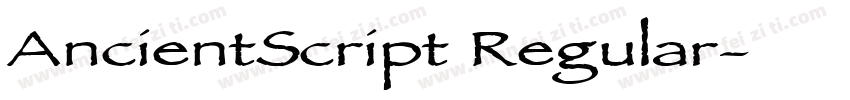 AncientScript Regular字体转换